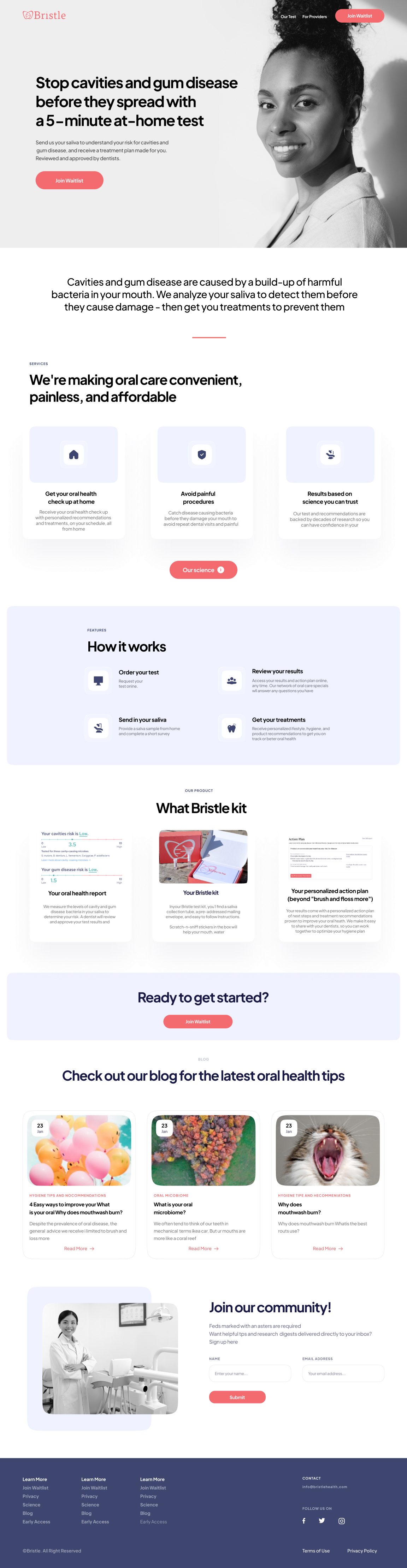 Bristle website design: Bristle V2