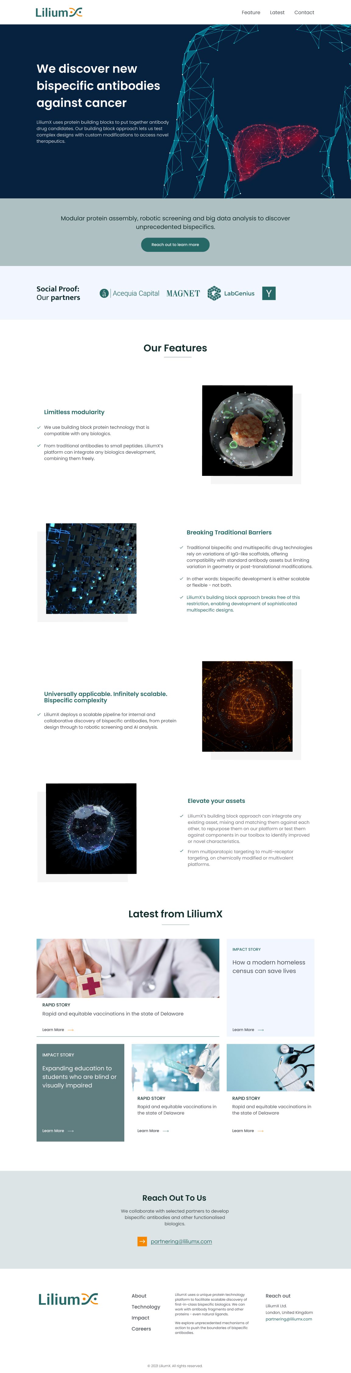 LiliumX website design: LiliumX V.3.0 ( hero image)